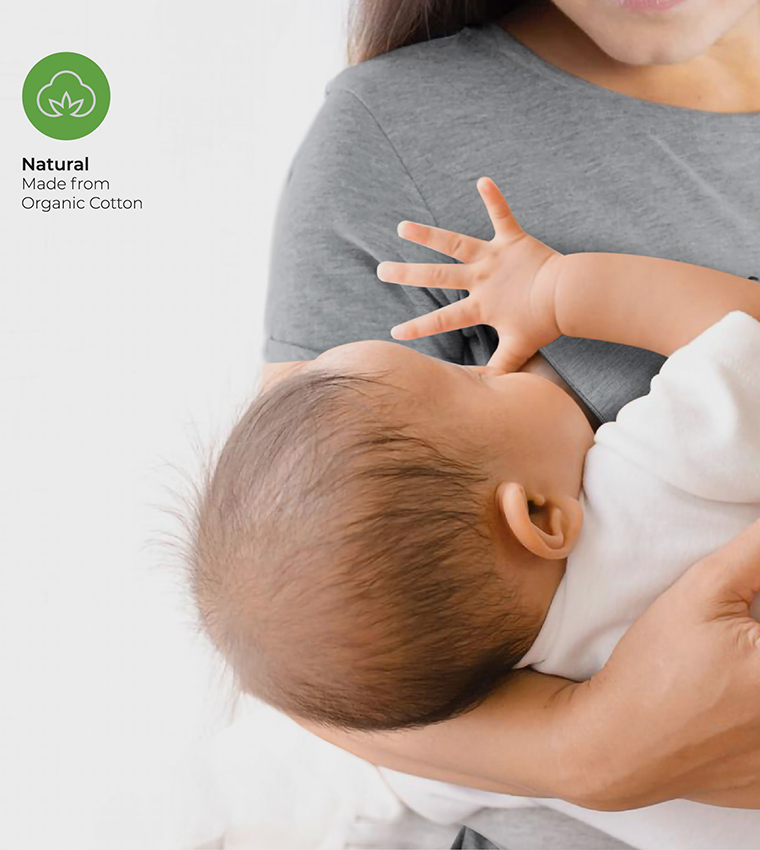  Babygrow Organic Dual Sided Zippered Feeding T-Shirt for Breastfeeding Moms