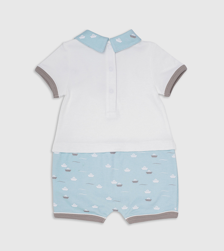  Babygrow Little Boat Polo Neck Rompers
