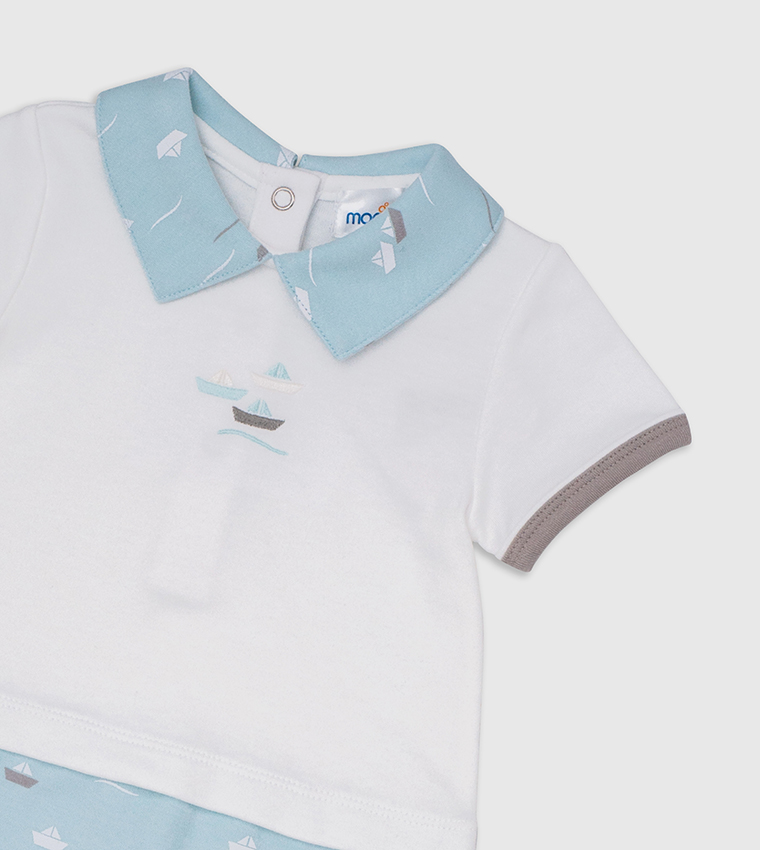  Babygrow Little Boat Polo Neck Rompers