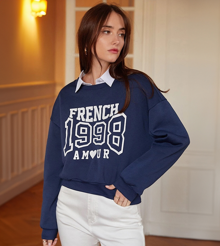 MODAGEN Sweatshirt - Blue - Regular fit - Trendyol