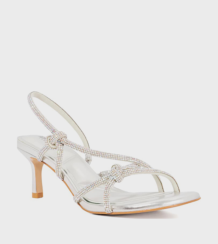 صندل بكعب عالي وحزام خلفي