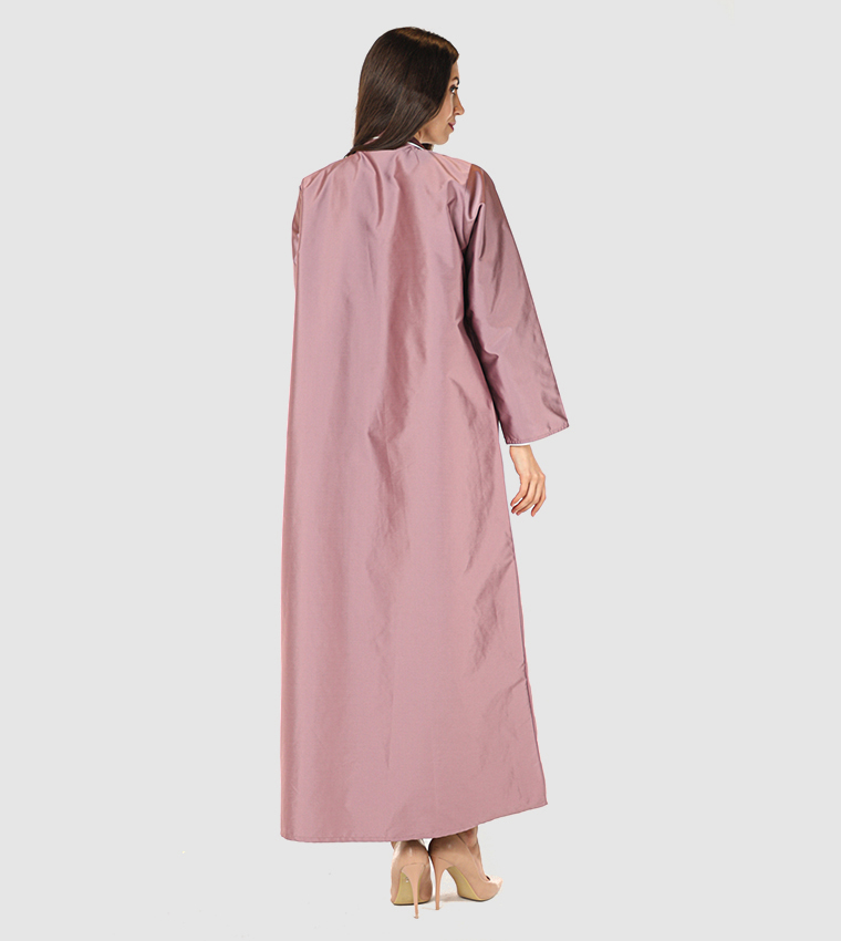 Embellished Notch Lapel Abaya