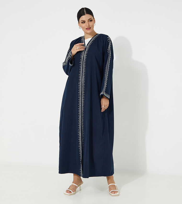 Moistreet  Abayas - Navy Abayas