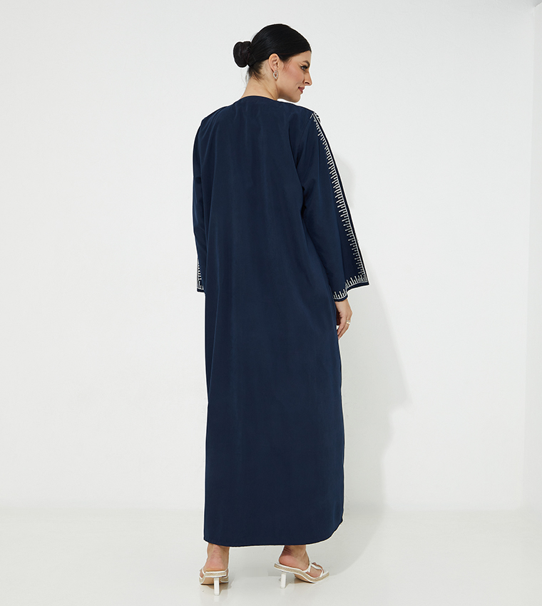 Moistreet  Abayas - Navy Abayas