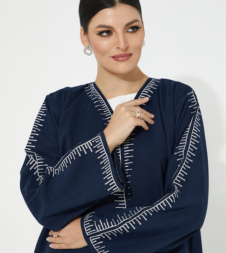 Moistreet  Abayas - Navy Abayas