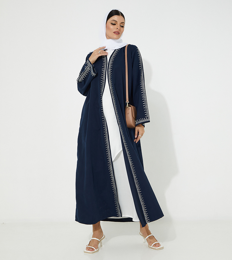 Moistreet  Abayas - Navy Abayas