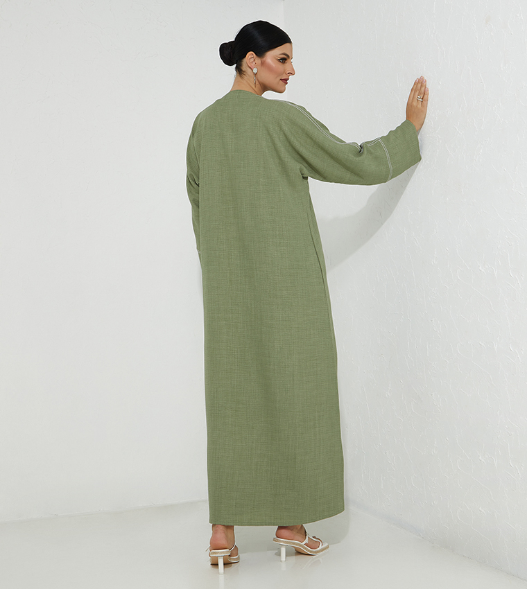 Moistreet  Abayas - Green Abayas