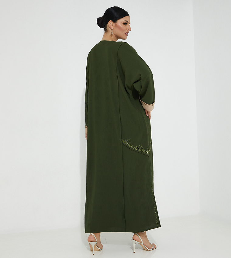 Moistreet  Abayas - Green Abayas