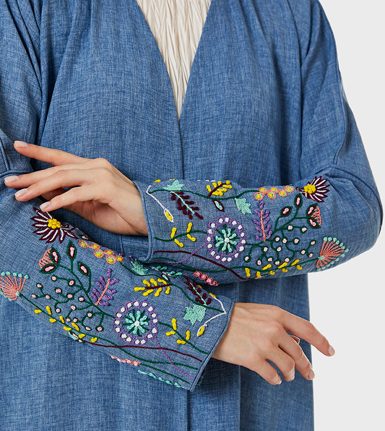 Moistreet  Abayas - Blue Abayas