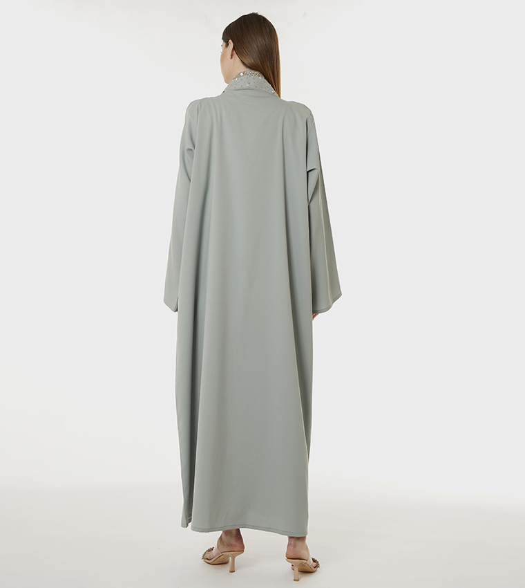 Indonesian Crepe Hand Embellished Abaya