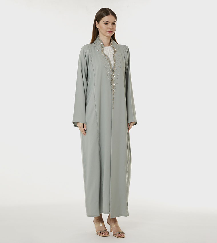 Indonesian Crepe Hand Embellished Abaya