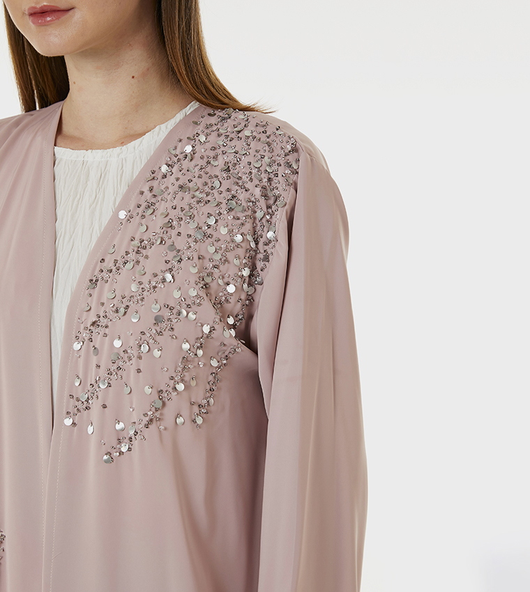 Korean Nida Hand Embellished Abaya