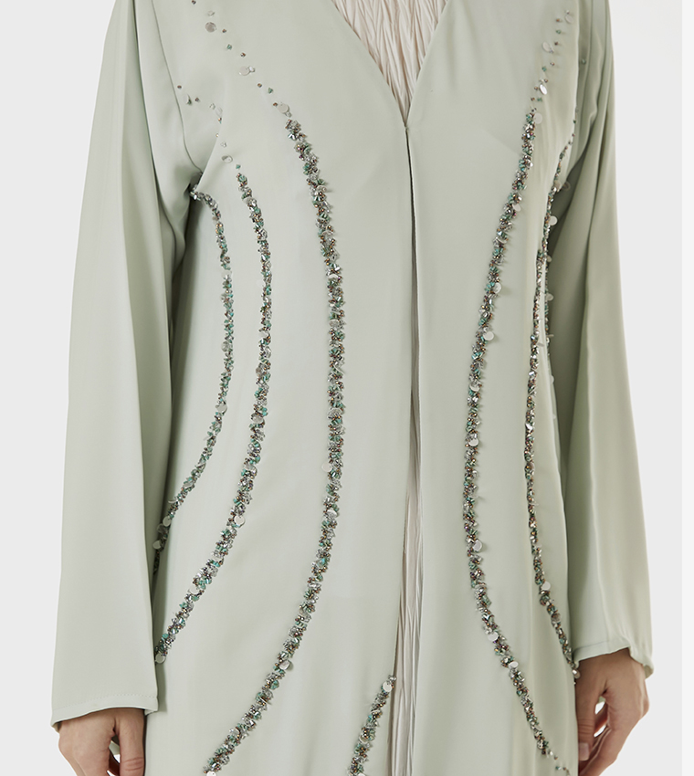 Indonesian Crepe Hand Embellished Abaya