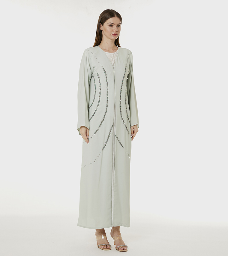 Indonesian Crepe Hand Embellished Abaya