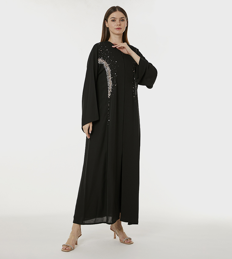 Korean Nida Hand Embellished Abaya