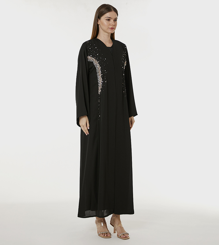 Korean Nida Hand Embellished Abaya