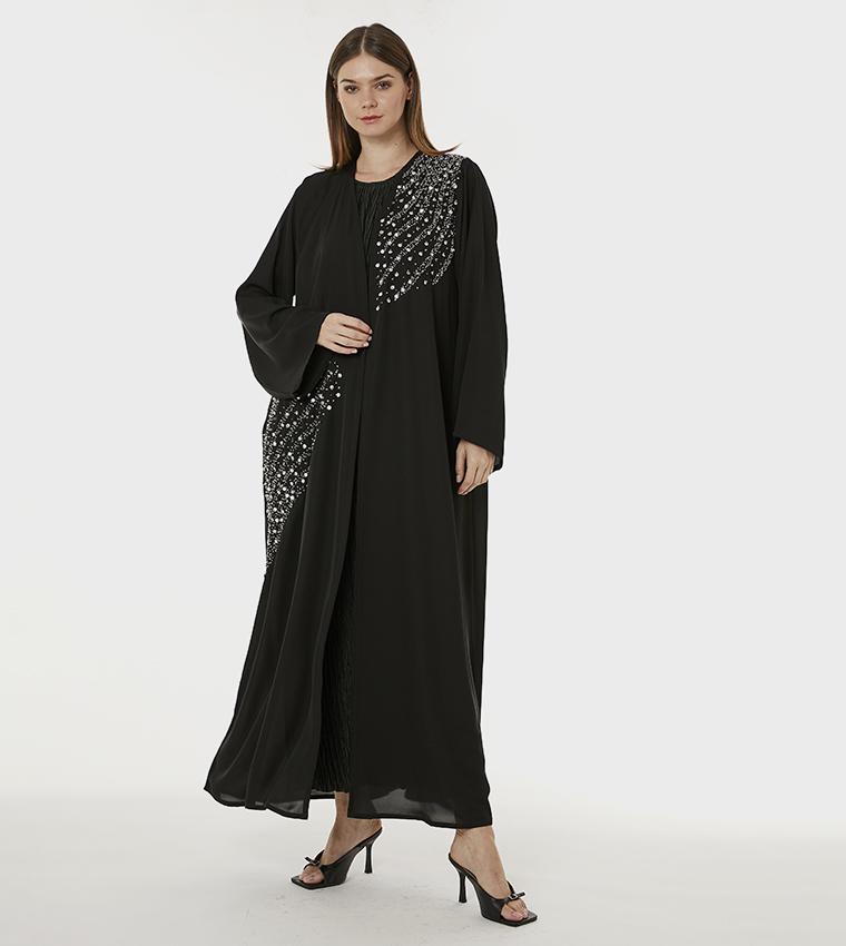 Korean Nida Hand Embellished Abaya