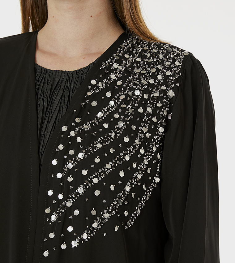 Korean Nida Hand Embellished Abaya