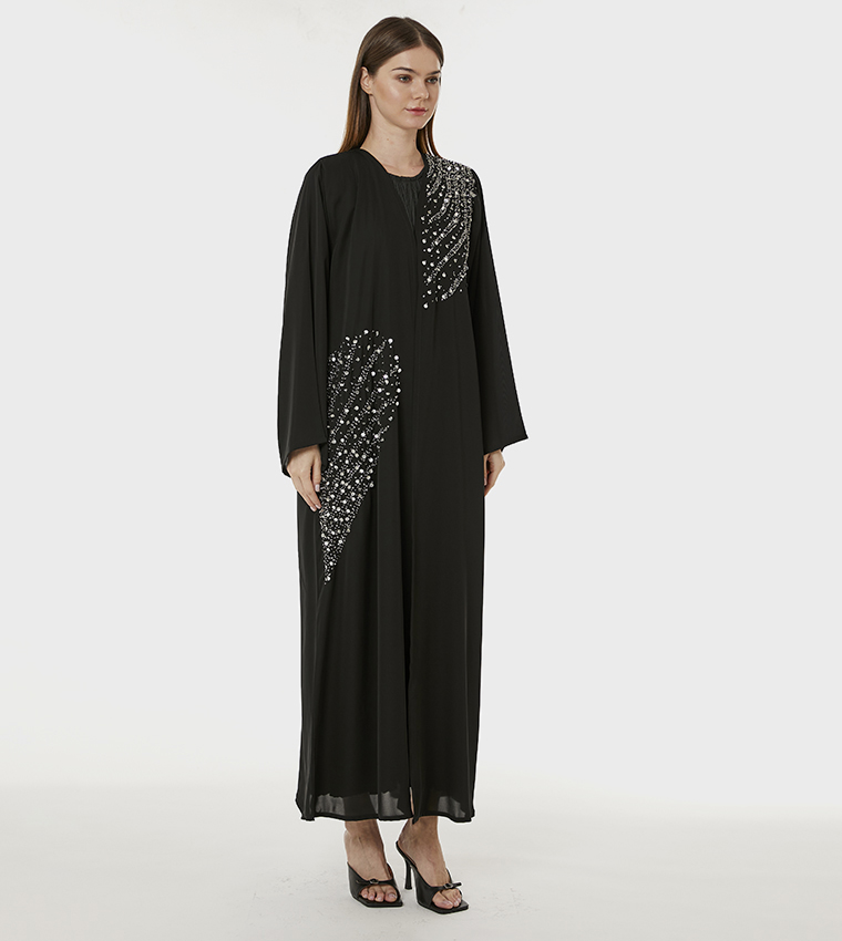 Korean Nida Hand Embellished Abaya