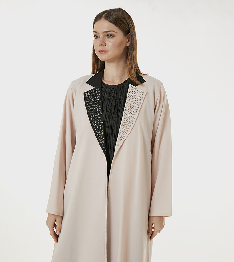 Indonesian Crepe Hand Embellished Abaya