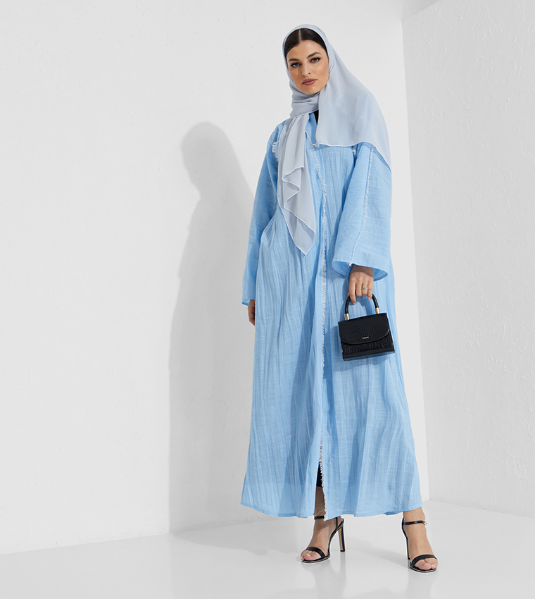 Moistreet  Abayas - Blue Abaya