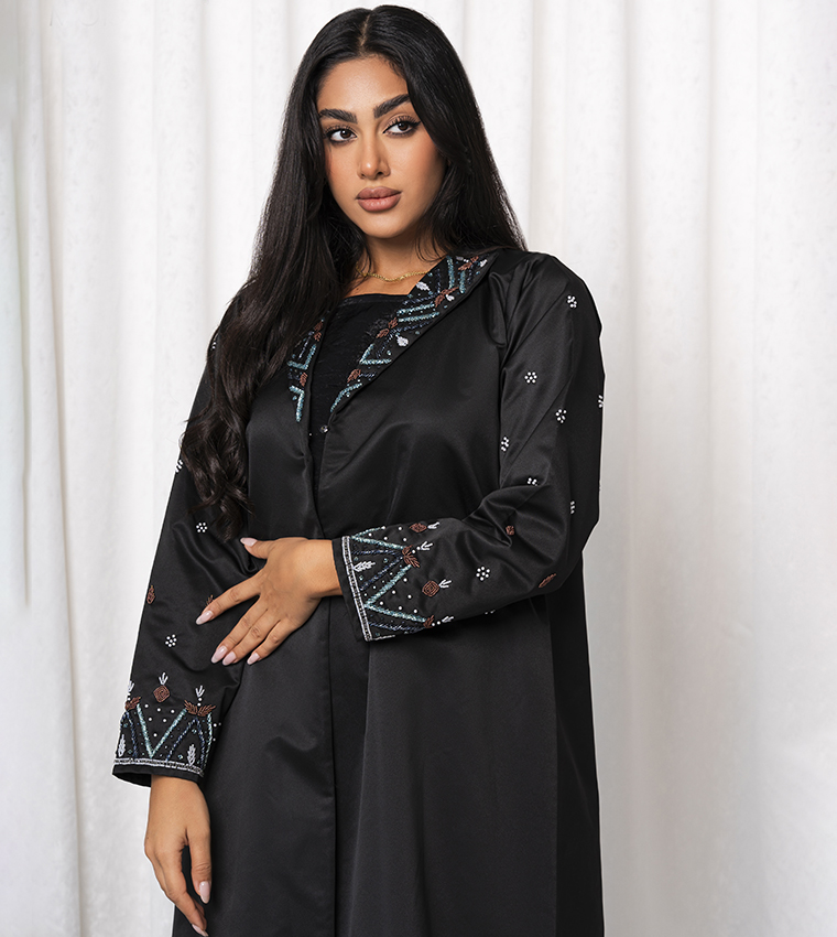 Embellished Collared Abaya