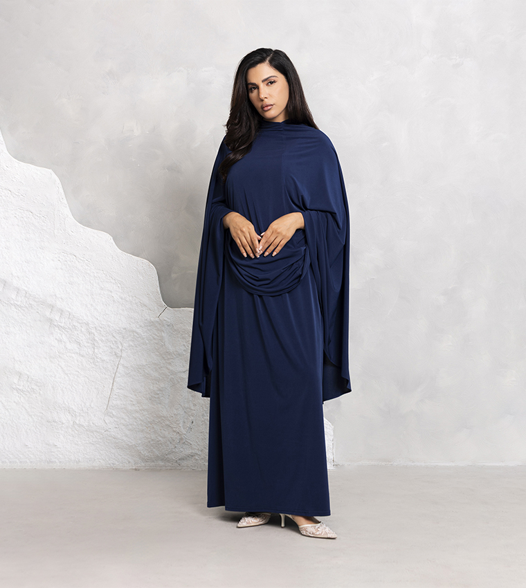 طقم عباية وحجاب سادة  