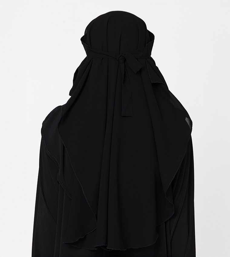 نقاب شيفون صوف سادة  