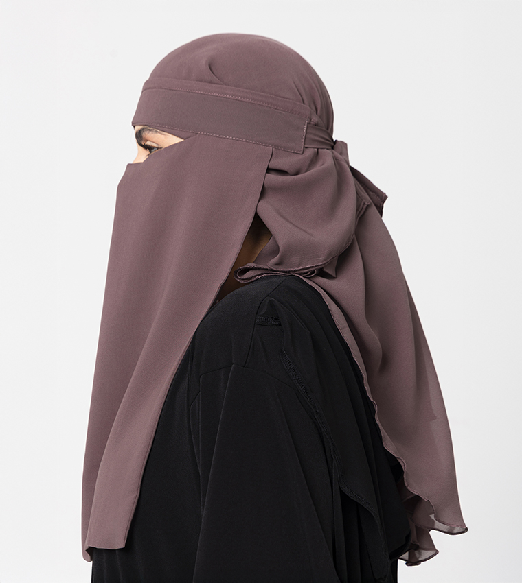 Solid Wool Chiffon Niqab