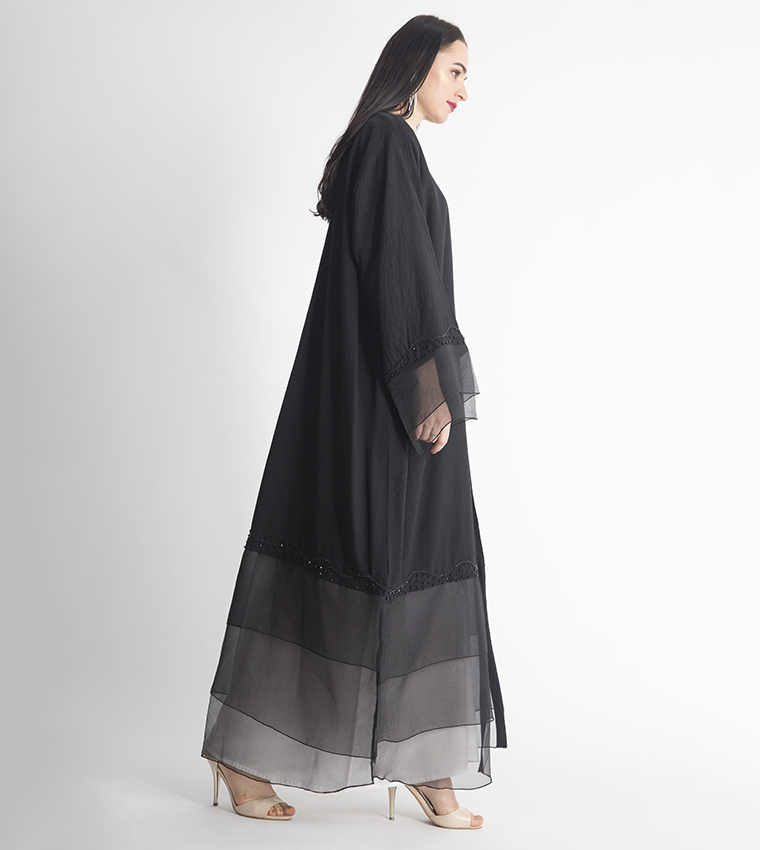 Long Sleeves V-Neck Abaya