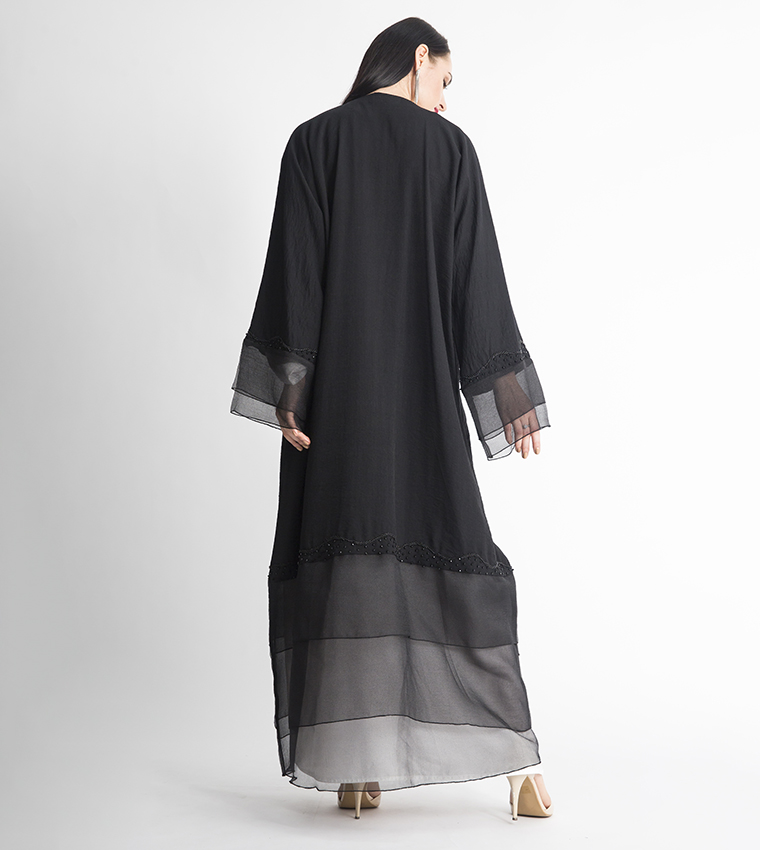 Long Sleeves V-Neck Abaya