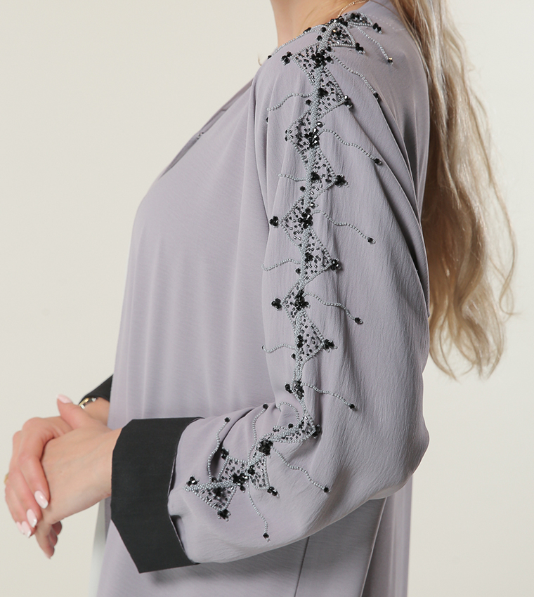 Moistreet  Abayas - Lavender Abayas