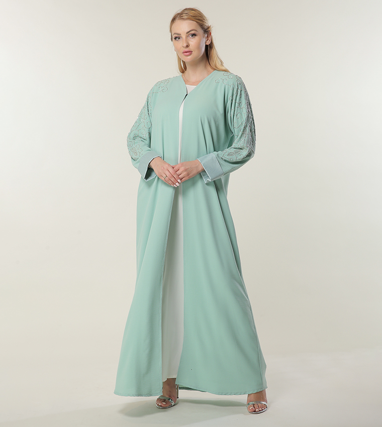 Moistreet  Abayas - Green Abayas