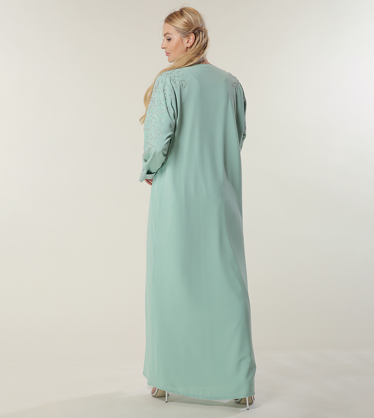 Moistreet  Abayas - Green Abayas