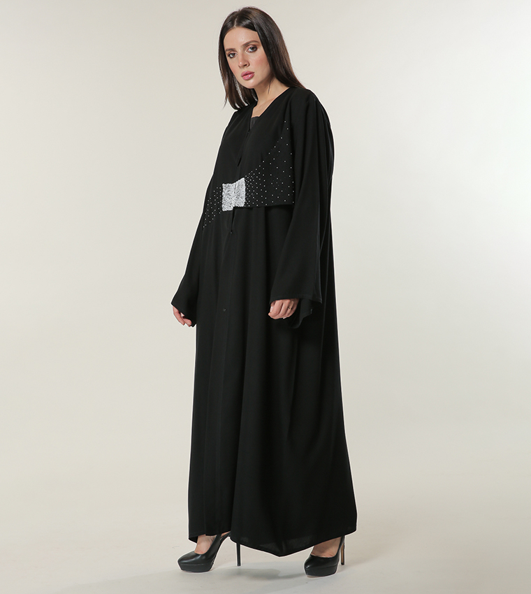 Embellished Jacket Panelled Abaya