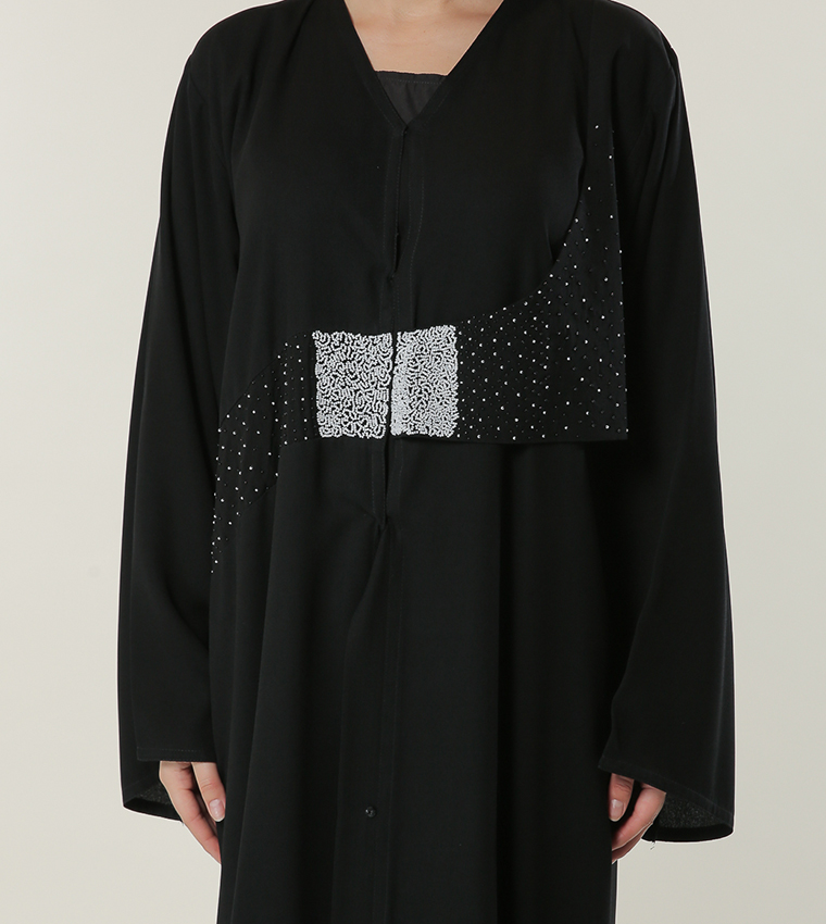 Embellished Jacket Panelled Abaya