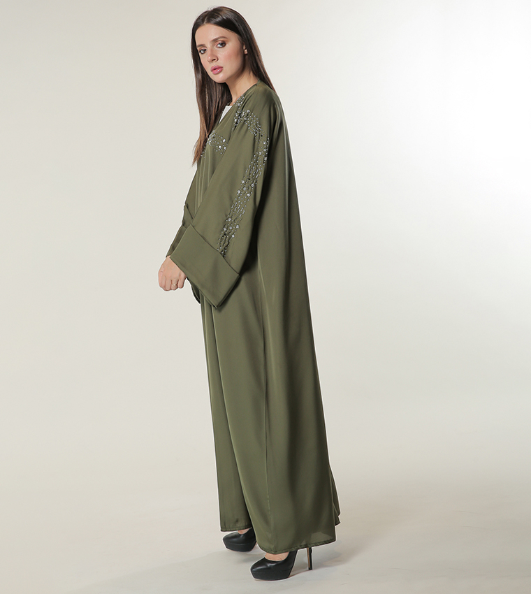 Moistreet  Abayas - Green Abayas