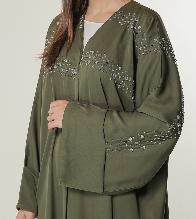Moistreet  Abayas - Green Abayas