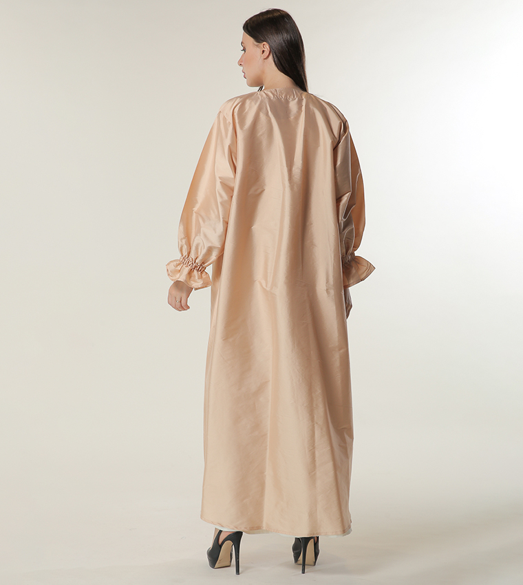Embellished Puff Sleeves Abaya