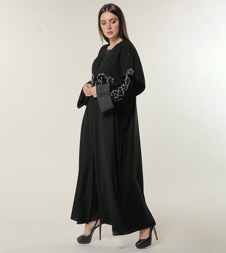 Embellished Wide Sleeves Abaya
