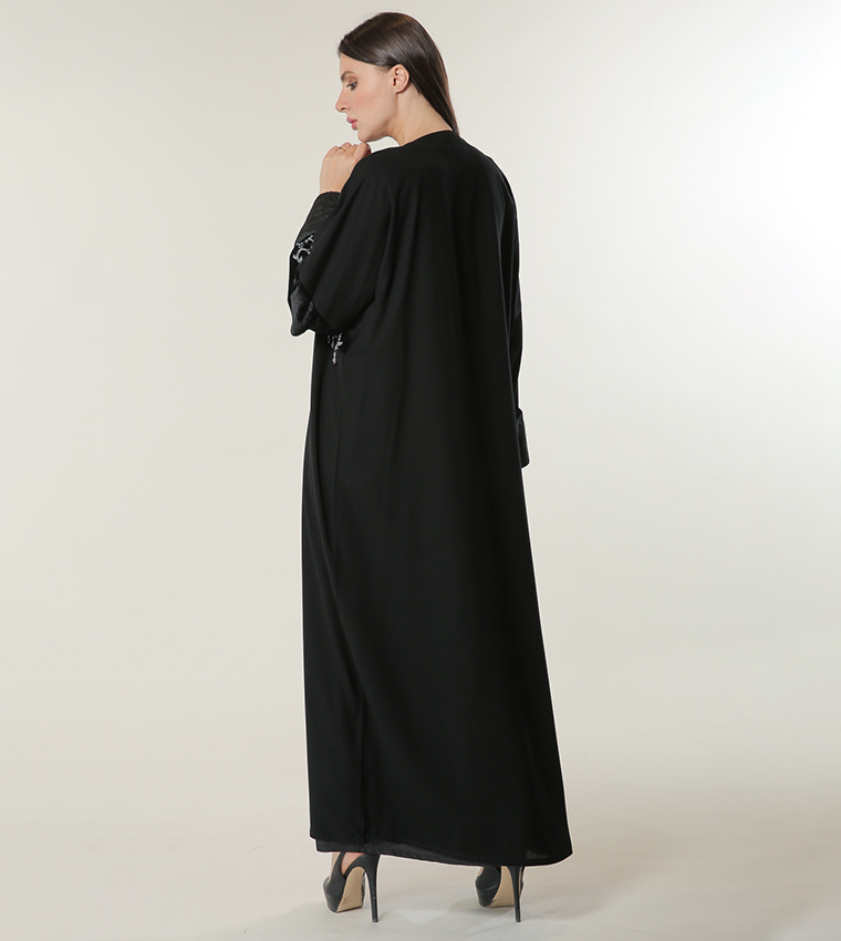Embellished Wide Sleeves Abaya