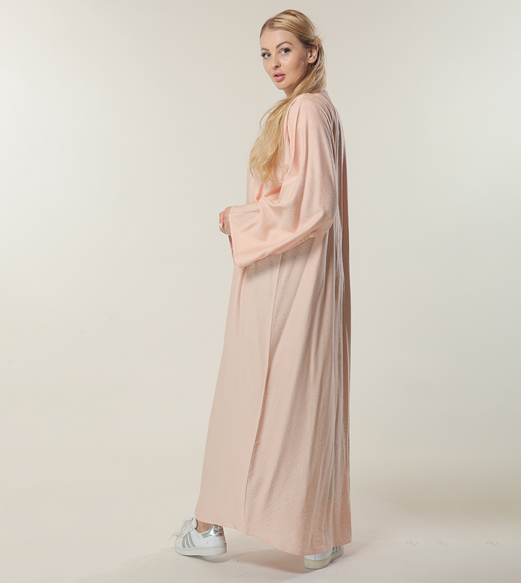 Button Detailed Coat Style Abaya