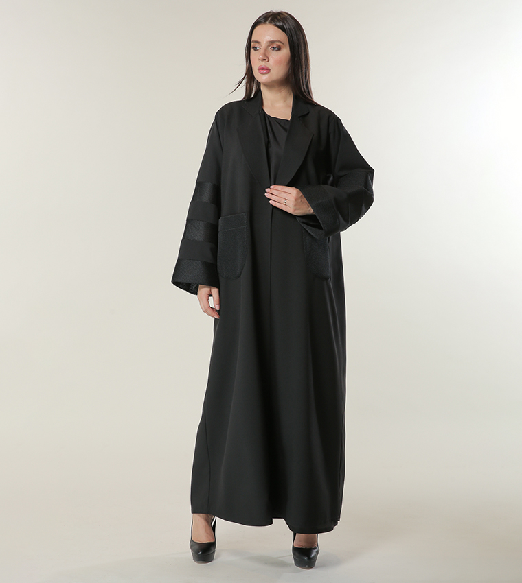 Blazer Collar Wide Sleeves Abaya