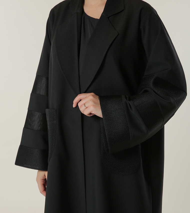Blazer Collar Wide Sleeves Abaya