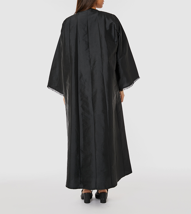 Fringe Detail Open Abaya