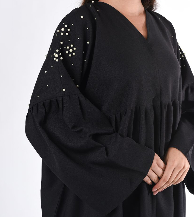 Hand Embroidered Tiered Abaya