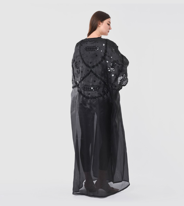 Hand Embroidered Cape Style Abaya