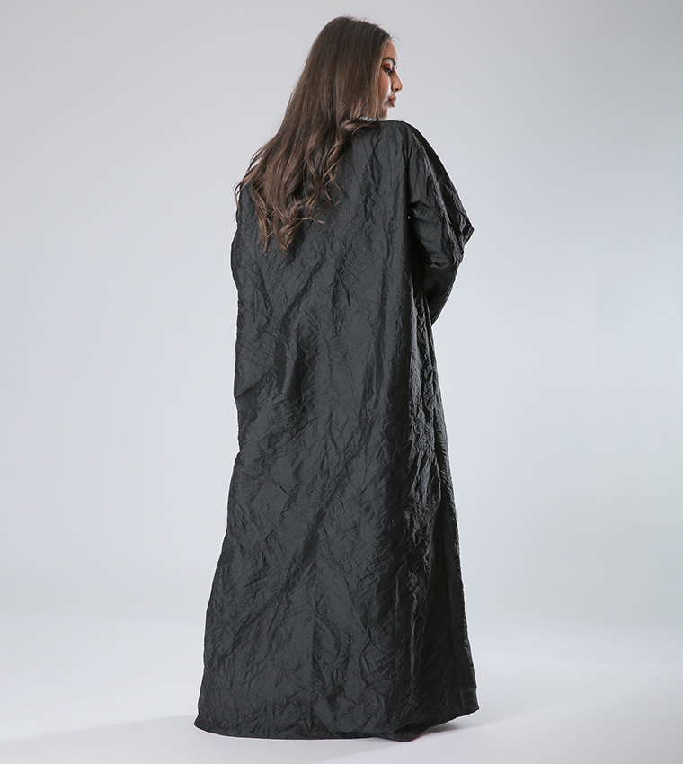 Blazer Collar Long Sleeves V-Neck Abaya