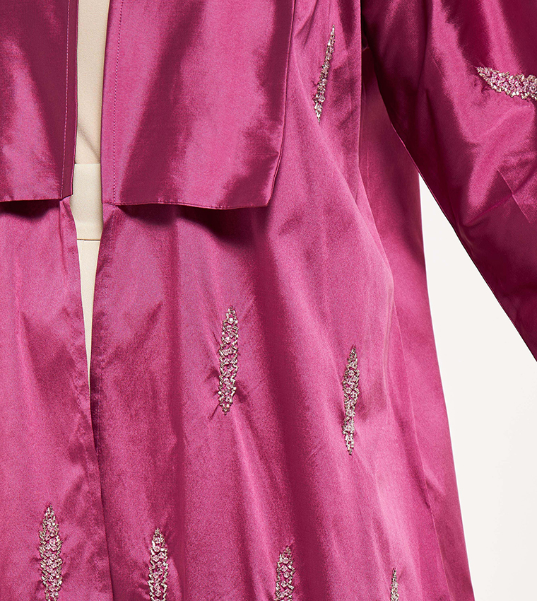 عباية مزخرفة بخرز مع طرحة 