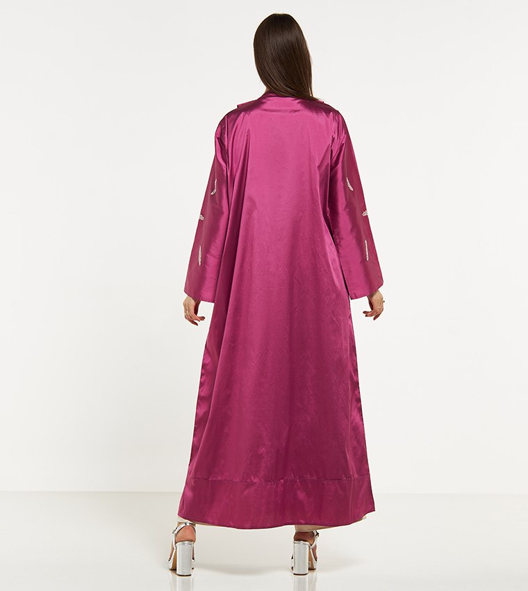 عباية مزخرفة بخرز مع طرحة 